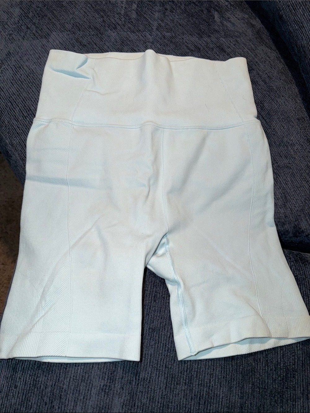 all in motion Pale Blue High-Rise Bike Shorts